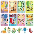 Lot de 8 autocollants DIY Fiesta mexicaine avec alpaga et taco pour décoration - Sans répétition / Coloré