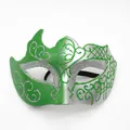 Horn Painted Green Silver
