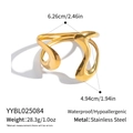 Detaillierte Größentabelle für den 18K vergoldeten Edelstahl Herz-Wellenarmreif - Goldene Welle Unregelmäßiger Herzstil (YYBL025084)