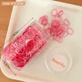 Set elastici per capelli rosa sfumati in barattolo, misura 9 cm x 5,5 cm - 9x5,5cm in Scatola / Serie Rosa (500 Pezzi)