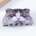 Pinza para el pelo de gato Ragdoll hecha de acetato de calidad con ojos azules reales - Grande / Ragdoll realista de ojos azules grande (大D3-2-10)