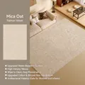 Minimalist oatmeal wabi-sabi rug in mica beige with waterproof anti-slip velvet texture - Mica Oat