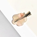 Floral hair clip with pink and yellow gradient acetate petals on silver metal base - 30# Gradient Pink Flower / Silver Clip / 4.7cm