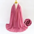 Pink pearl chiffon scarf draped on a mannequin showcasing soft texture and drape - Cream
