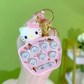 Pink Hello Kitty mini whack-a-mole game console keychain with 3D cartoon figurine - Pink Hello Kitty Whack-a-mole Machine