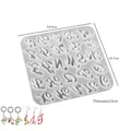Moule en silicone pour 26 lettres de l'alphabet en résine, 14,9x14,7x0,8cm pour bricolage - Moule Alphabet Style 7