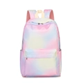 Ensemble de 3 sacs d'école avec sac à dos en nylon à dégradé arc-en-ciel coloré - Sac Unique / Iridescent