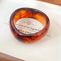 Retro acryl armband met amberkleurige schildpadpatronen voor dames - Koffie (Schildpadtextuur)