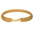 Detail of gold mesh chain bracelet with a secure metal buckle in a polished finish - YS787 16mm Gold Necklace