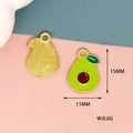 Detail view of avocado alloy charm showing 15mm height and 11mm width dimensions - Avocado (13)