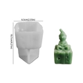 Christmas bear on gift box silicone mold for DIY candles and ornaments with dimensions - Gingerbread Man Girl