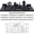 Black leather jewelry display set with necklace stands and trays for counter showcase - Black Jewelry Display Set 6