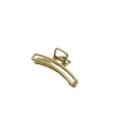 Pince à cheveux minimaliste en métal doré avec design incurvé creux et fini brillant - Pince à Cheveux Barrette Évidée Doré