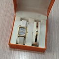 Coffret cadeau montre dorée pour femme et bracelet love avec cadran marbre - Style 30 (Sans boîte)