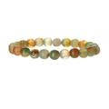 Bracelet en perles d'agate naturelle avec pierres de calcédoine de 8mm sur fond blanc - Agate
