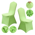 Light green stretch chair cover with high elasticity and reinforced stitching detail - M / Standard Type / Fruit Green