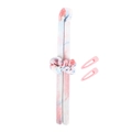 Pink and blue tie-dye heatless hair curler set with velvet rod and matching hair clips - Set with Clip / Tie-dye Gradient