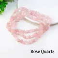 Irregular rose quartz beads made of natural pink crystal for DIY jewelry making - Rose Quartz (Circumference Approx. 80cm)