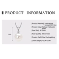 S925 sterling silver necklace with a 9-10mm white natural freshwater pearl pendant - Pumpkin Buckle / Silver