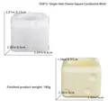 Detail of square cheese-shaped silicone mold with its resin holder finished product - 1-Hole Cheese Square Mold