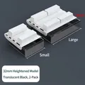 Set of large and small under-desk drawers in translucent black and white, 32mm height - Transparent Black / 32mm Riser / Set of 2(S+L)