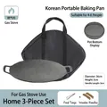 36cm non-stick Korean grill pan set with carry bag, wooden handles and food tongs - 36cm Gas Model + Dedicated Bag + Clip + Handle
