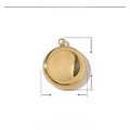 Technical dimensions of geometric hammered steel pendant 15mm by 13mm with weight 2.5g - VG380-Hammered Round (15x13mm)