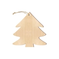 Addobbo natalizio in legno a forma di albero con corda di iuta per il fai-da-te - Albero di Natale / Confezione da 10