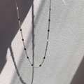 Elegant silver clavicle necklace with polished round disc charms on a fine chain - Small Round Disc Necklace-Platinum