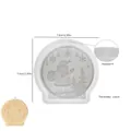 Stampo in silicone pupazzo di neve di Natale per candele rotonde in rilievo fai da te - Babbo Natale con Regalo