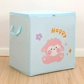 Light blue cartoon sheep storage bag with handles for clothes and bedding organization - Blue Sheep Vertical