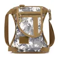Tactical multi-pocket leg bag in grey and white digital camouflage pattern - Gray Camouflage