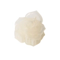 Elegante pinza per capelli a forma di rosa 3D bianco crema in resina lucida - Bianco Latte Jelly / Imballaggio Individuale
