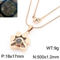 Collana con zampa in oro rosa con pietra da proiezione e catena in acciaio inossidabile - Con Catena / Oro rosa