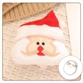 Cute plush Santa Claus brooch pin with festive red and white holiday design - Santa Claus (Gold Beard) - Brooch Style