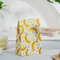 Mini gift paper bag with yellow banana pattern and polka dots for gift packaging - Banana
