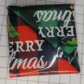 Christmas buffalo plaid pet bandana featuring red and green checks with Merry Christmas text - Plaid Snowman (Double-Sided)