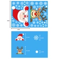 Stickers de Noël pour fenêtres avec Père Noël, rennes et flocons, dimensions incluses - Autocollant Statique Couleur Noël XC009