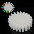 Muestrario de uñas blanco en forma de rueda con 20 puntas para colores de laca - Color Natural