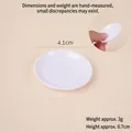Miniature white dollhouse dinner plate 4.1cm plastic toy dish for kitchen play - 4cm White Plate (No. 29)