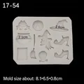 Halloween Silikonform für Fondant mit Kürbis und Hexenhut, Größe ca. 8,1x6,5 cm - 2# Grau (Halloween-Elemente)