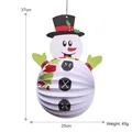 Decorazione natalizia a mongolfiera pupazzo di neve in carta a nido d'ape, 37cm - Palla a Nido d'Ape Pupazzo di Neve