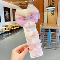 Pink Frozen themed hair clip set with butterfly bows and unicorn for girls - 13# Moon Rabbit (Hair Clip Set 012)
