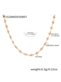 Collana in acciaio inossidabile dorato con ciondoli occhio del diavolo arancioni - Stile minimalista in smalto arancione (P1528 Collana dorata in smalto arancione 45+5cm)