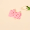 Detail of soft pink baby headband with large double-layered bow and high elastic fabric - Cherry Pink