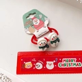 Details von Weihnachts-Haargummis mit Schneemännern und festlicher Verpackungskarte - Weißer Schneemann - Paar