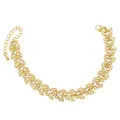 Luxuriöses Gold-Armband mit Zirkonia-Schmetterlingen und funkelndem Marquise-Schliff - Pflaster-Strass Schmetterling Armband (B)