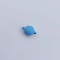 Close-up of a sky blue spherical magnetic clasp for DIY jewelry making accessories - Sphere / Light Blue