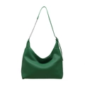 Borsa tote verde in pelle testurizzata con elegante catena in metallo e tracolla - Verde
