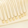 Collares dorados con colgantes de letras de la H a la O en cadenas de eslabones - Collar de cadena de serpiente - Letra A / Dorado